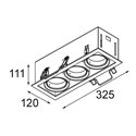 Modular Mini-Multiple Smart Ring Recessed Adjustable 3x LED DE | Inbouwspot