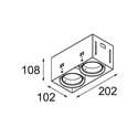 Modular Mini-Multiple Smart Ring Recessed Trimless Adjustable 2x LED DE | Inbouwspot