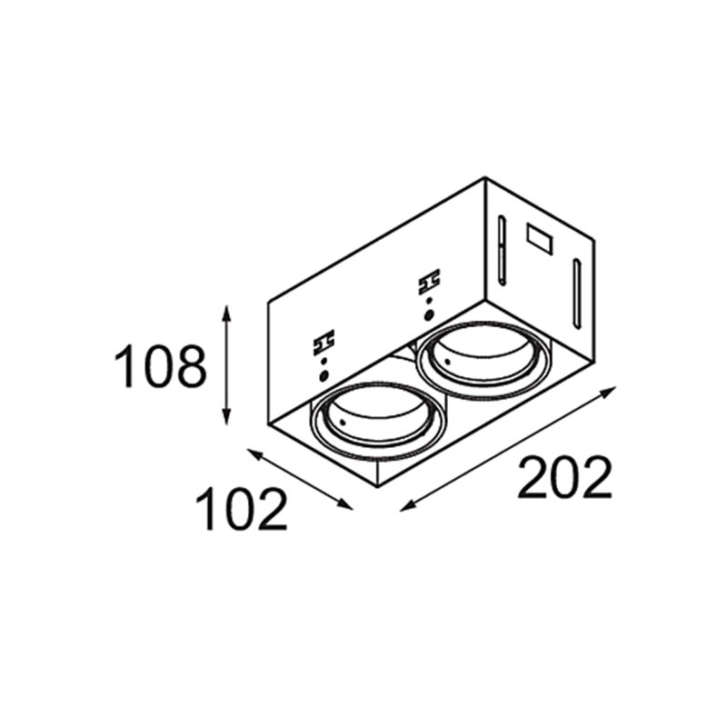 Modular Mini-Multiple Smart Ring Recessed Trimless Adjustable 2x LED DE | Inbouwspot