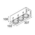 Modular Mini-Multiple Smart Ring Recessed Trimless Adjustable 3x LED DE | Inbouwspot