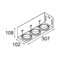 Modular Mini-Multiple Smart Ring Recessed Trimless Adjustable 3x LED DE | Recessed spot