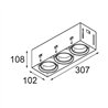 Modular Mini-Multiple Smart Ring Recessed Trimless Adjustable 3x LED DE | Recessed spot