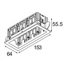 Modular Qbini Frame Recessed 3x | Inbouwspot