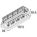 Modular Qbini Frame Recessed 4x | Inbouwspot