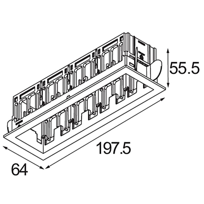 Modular Qbini Frame Recessed 4x | Inbouwspot