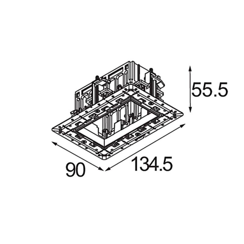 Modular Qbini Frame Recessed Trimless 2x | Inbouwspot