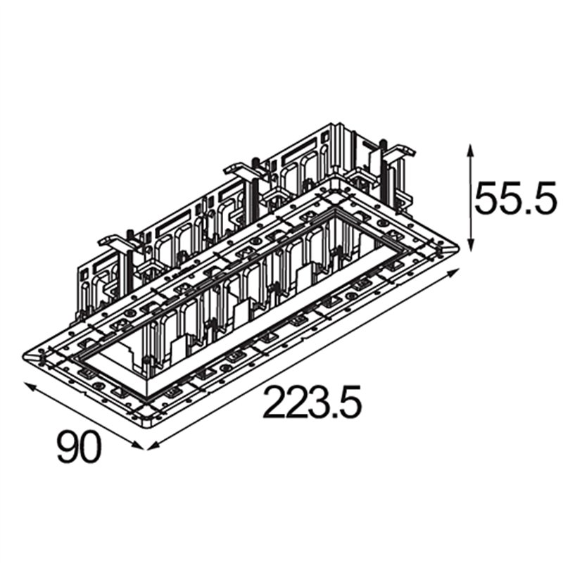 Modular Qbini Frame Recessed Trimless 4x | Inbouwspot