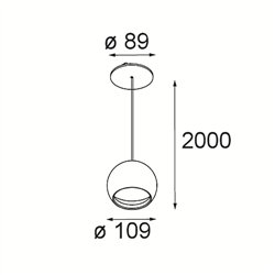 Modular Smart Ball Suspended 82 1x DE | Suspension lamp