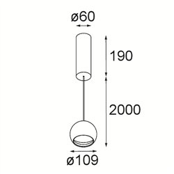 Modular Smart Ball Suspended 82 1x DI | Suspension lamp