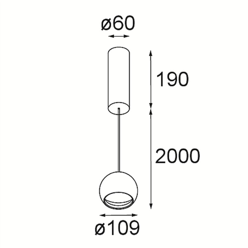Modular Smart Ball Suspended 82 1x DI | Hanglamp