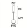 Modular Smart Ball Suspended 82 1x DI | Suspension lamp