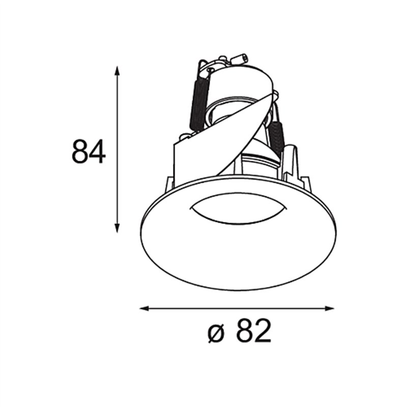 Modular Smart Cake Recessed 82 1x GU10 | Inbouwspot