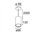 Modular Smart Tube Suspended 82 L 1x DE | Hanglamp
