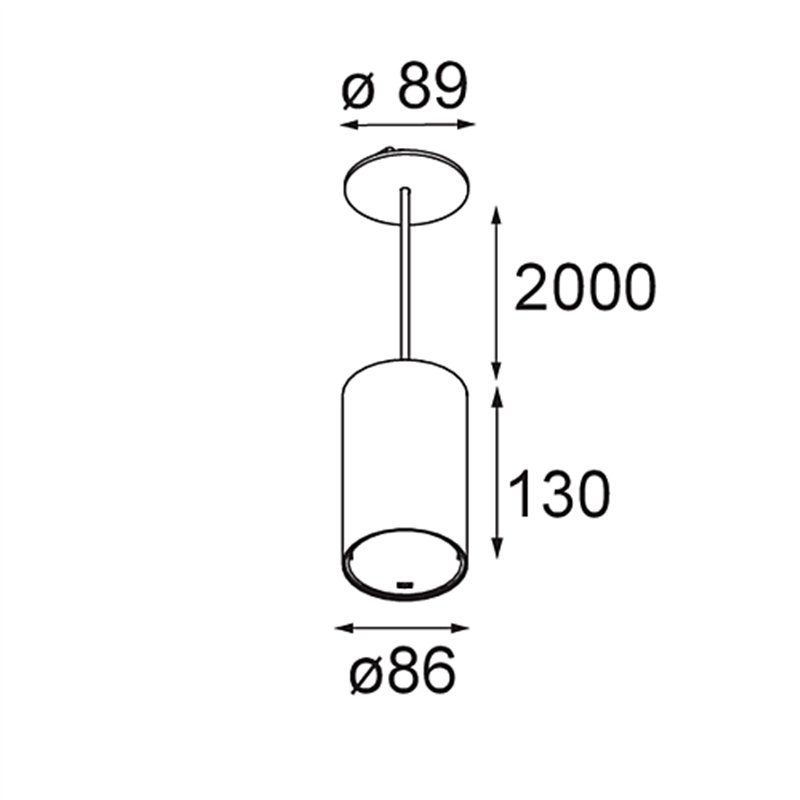Modular Smart Tube Suspended 82 L 1x DE | Hanglamp