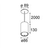 Modular Smart Tube Suspended 82 L 1x DE | Suspension lamp