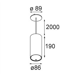 Modular Smart Tube Suspended 82 XL 1x DE | Suspension lamp