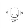 Modular Smart Tube Wall 82 S 1x DE | Wall lamp