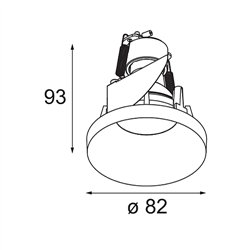 Modular Smart Kup Recessed 82 1x GU10 | Recessed spot
