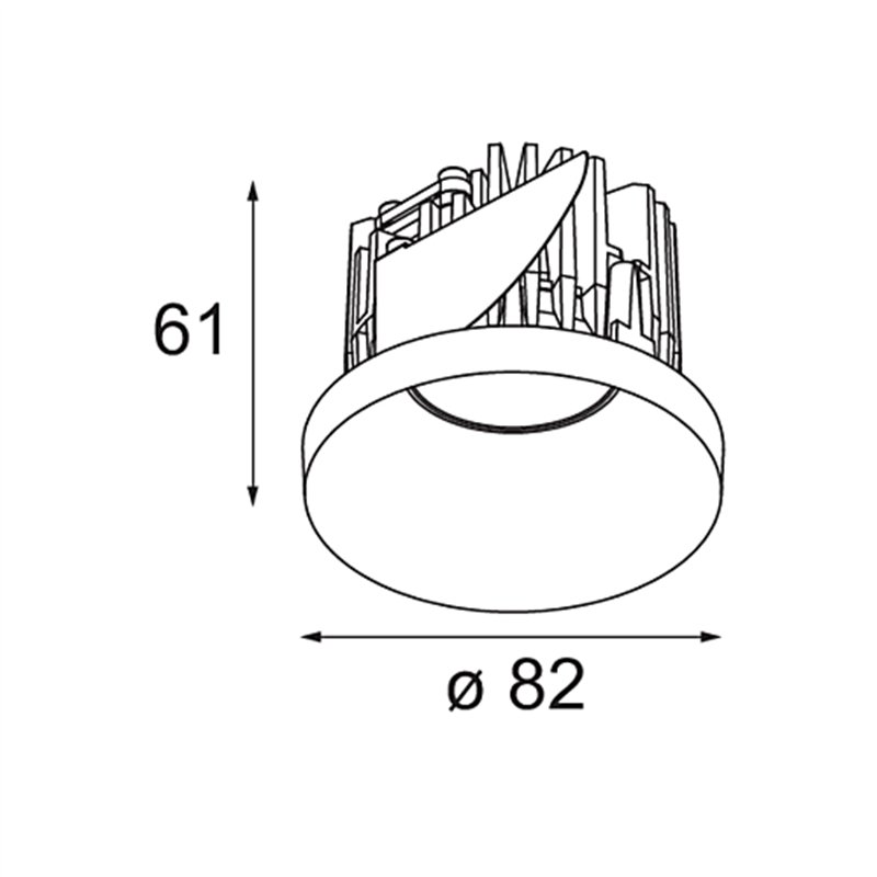 Modular Smart Kup Recessed 82 1x IP55 LED DE | Inbouwspot