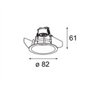 Modular Smart Lotis Recessed 82 1x For Tube/Box GU10 | Inbouwspot