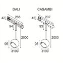Modular Marbul Track 230V Suspended Adjustable 109 1x LED DI | Trackverlichting