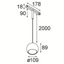 Modular Marbul Track 48V Suspended 109 1x LED | Trackverlichting