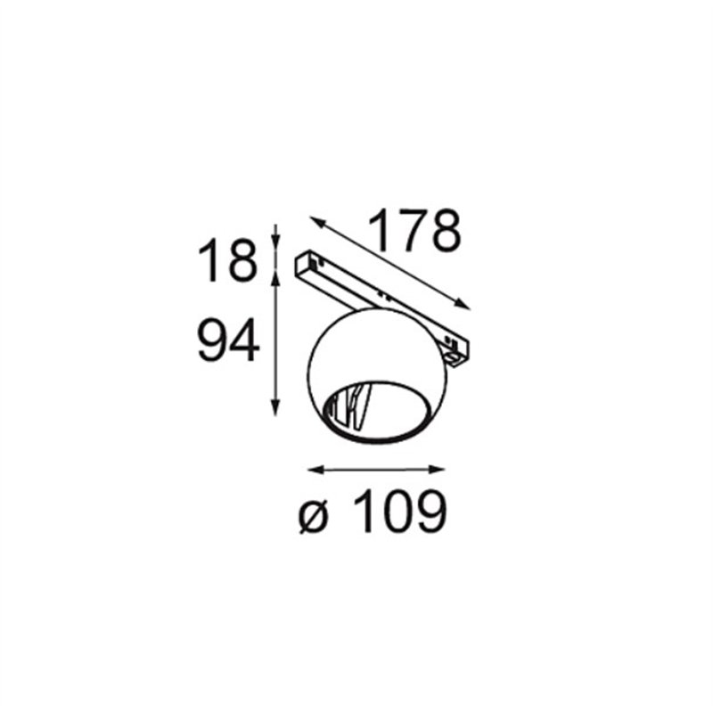 Modular Marbul Track 48V Adjustable 109 1x LED | Trackverlichting