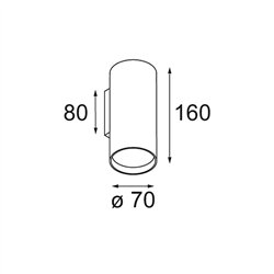Modular Nude Wall 70 1x PAR20 E27 | Wall lamp