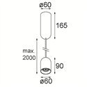 Modular Placebo Suspended Down 60 1x LED DI | Hanglamp