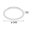 Modular Kompas Round Surface 340 DE | Ceiling lamp / Wall lamp