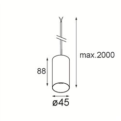 Modular Minude Kompas Suspended 45 1x LED DE | Suspension lamp