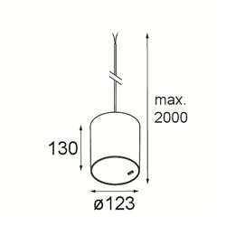 Modular Smart Tube Kompas Suspended 115 1x DE | Suspension lamp