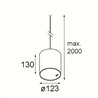 Modular Smart Tube Kompas Suspended 115 1x DE | Suspension lamp