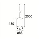 Modular Smart Tube Kompas Suspended 82 L 1x DE | Hanglamp
