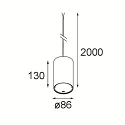 Modular Smart Tube Kompas Suspended 82 L 1x DE | Suspension lamp