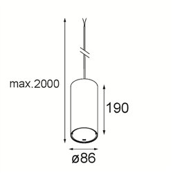Modular Smart Tube Kompas Suspended 82 XL 1x DE | Suspension lamp
