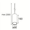 Modular Smart Tube Kompas Suspended 82 XL 1x DE | Suspension lamp