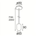 Modular Placebo Suspended Up 60 1x LED 1800-3000K WD DE | Hanglamp