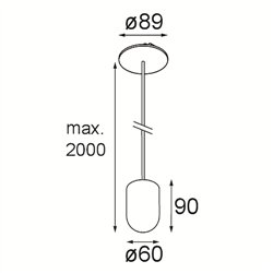 Modular Placebo Suspended Up 60 1x LED 1800-3000K WD DE | Suspension lamp
