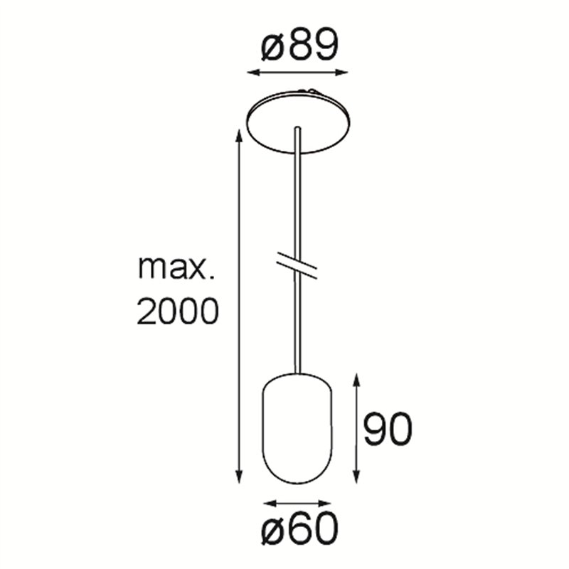 Modular Placebo Suspended Up 60 1x LED 1800-3000K WD DE | Hanglamp