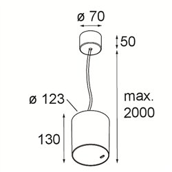 Modular Smart Tube Suspended 115 1x 1800-3000K WD DI 350mA | Suspension lamp