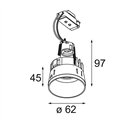 Modular Tetrix Straight Recessed 62 1x LED GU10 | Inbouwspot