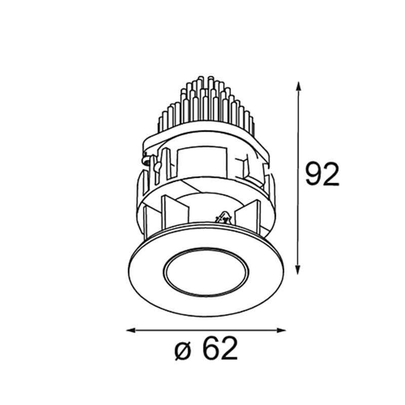 Modular Tetrix Pinhole Recessed 62 1x IP55 LED DE | Inbouwspot