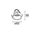 Modular Lotis Round Recessed 82 1x M-LED DE | Inbouwspot