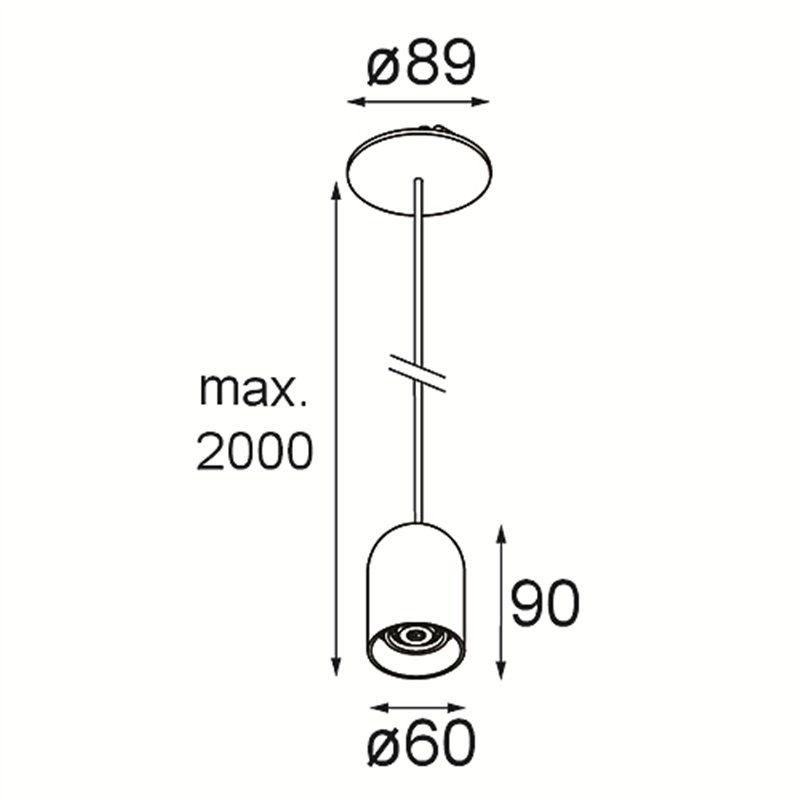 Modular Placebo Suspended Down 60 1x LED 1800-3000K WD DE | Hanglamp