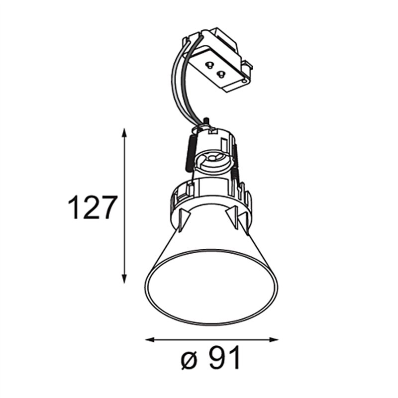 Modular Tetrix Cone Recessed 90 1x LED GU10 | Inbouwspot