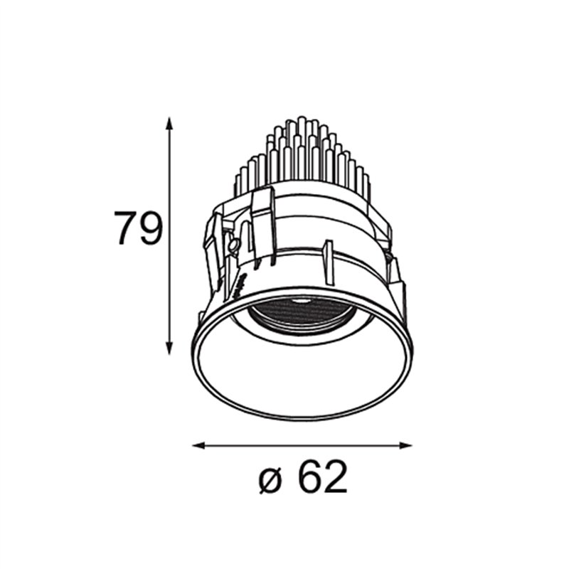 Modular Tetrix Adjustable Recessed 62 1x IP55 LED DE | Inbouwspot