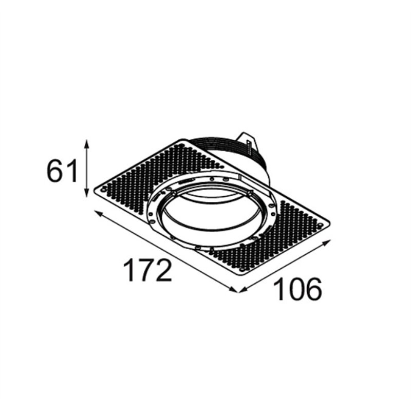 Modular Ring Recessed Trimless 82 1x