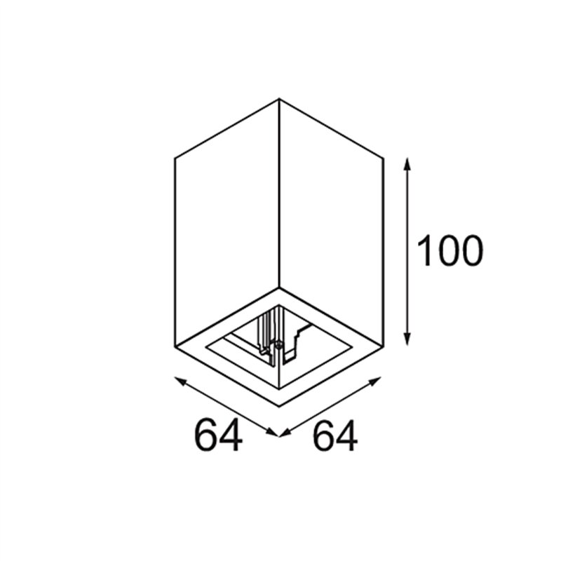Modular Qbini Box Surface 1x DE | Plafondlamp