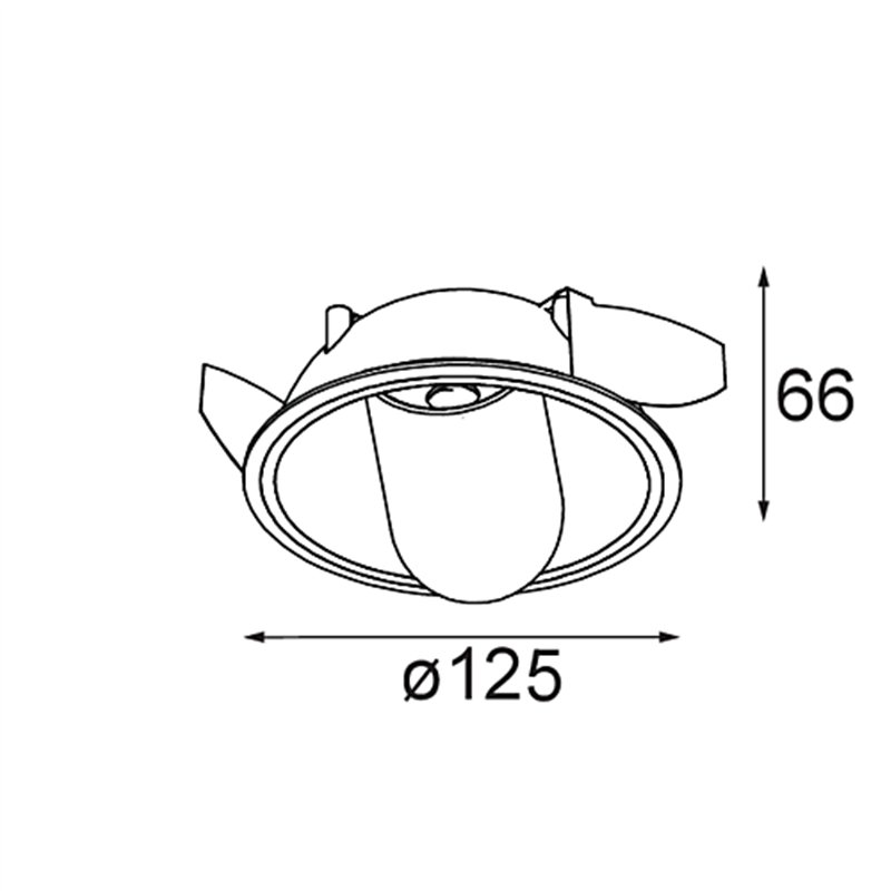 Modular Hollow Recessed Adjustable 125 1x LED DE | Inbouwspot